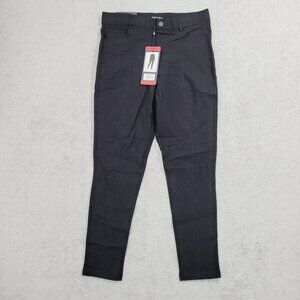 NEW Mario Serrani Women's M Italy Black Textured Pull-On Pants